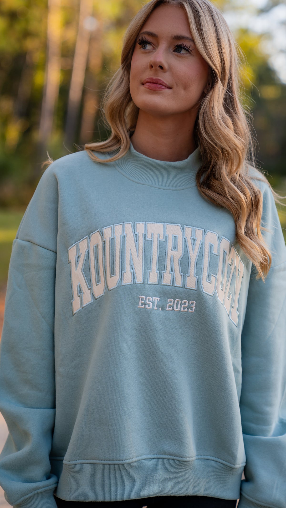 Teal Mock Neck