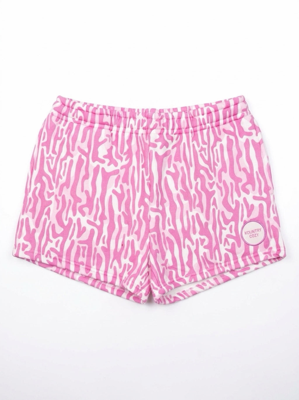 KountryCozy Oversized Pink Roots Shorts