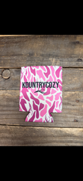 Pink Timber Camo Short Koozie