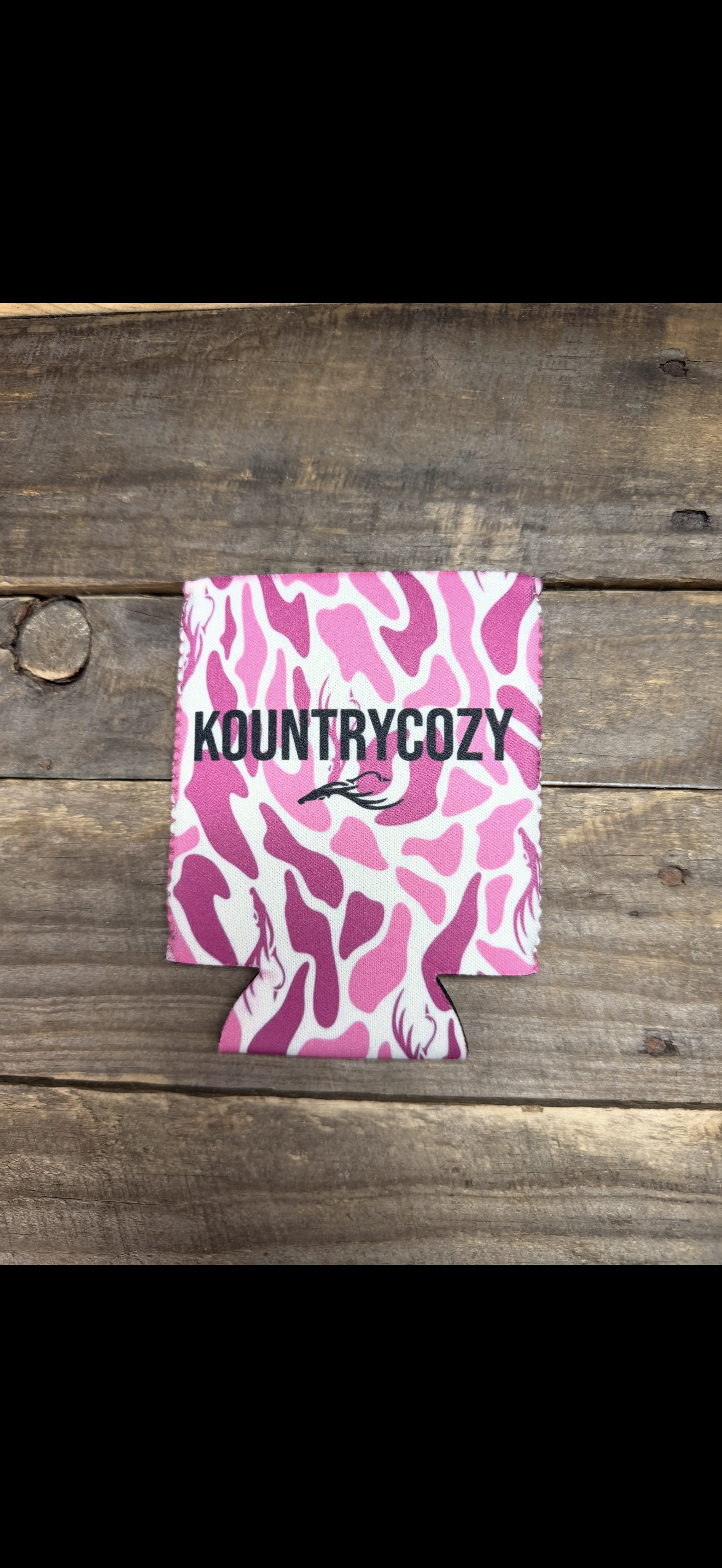 Pink Timber Camo Short Koozie
