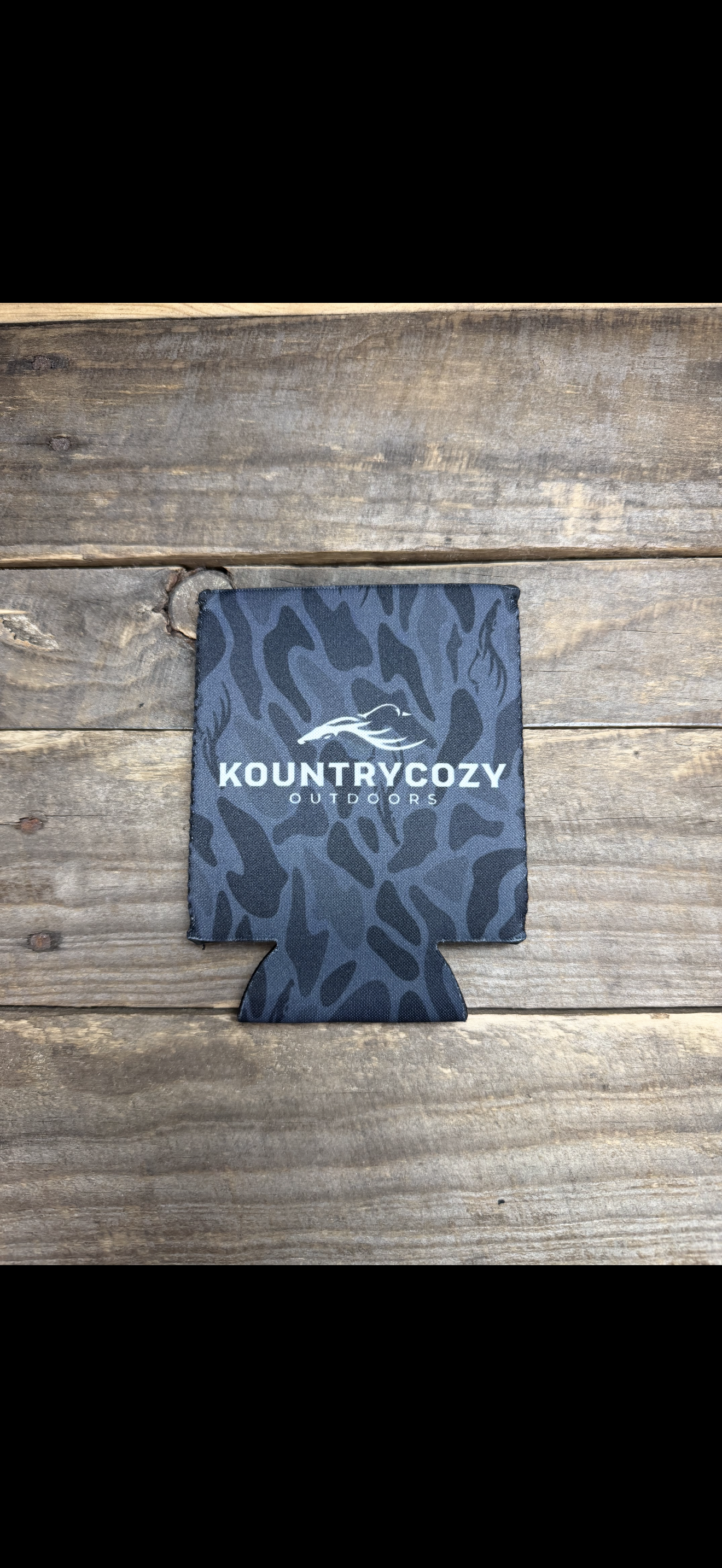 Midnight Timber Camo Short Koozie