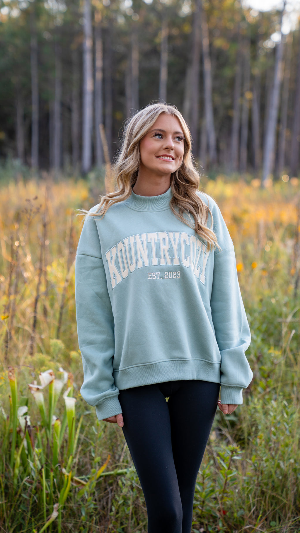 Teal Mock Neck