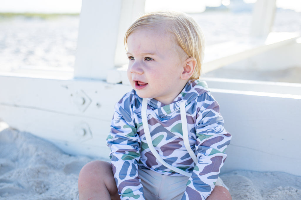 KC3 Toddler Green Marsh Camo Mid-Weight Performance hoodie