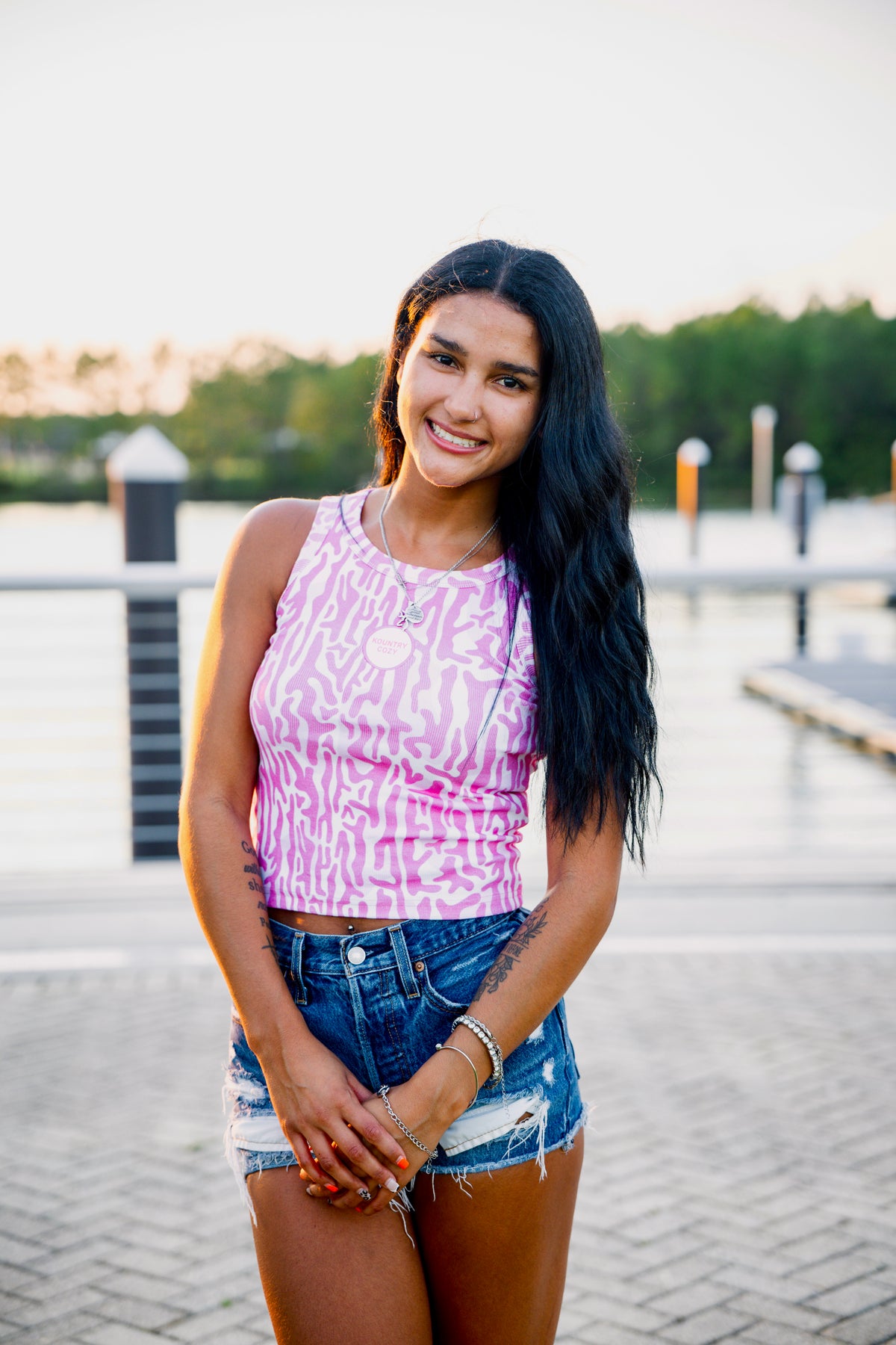 KountryCozy Pink Roots Tank Top