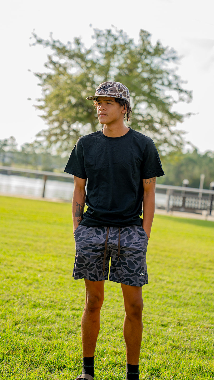 KC3 Men's Black Timber Shorts