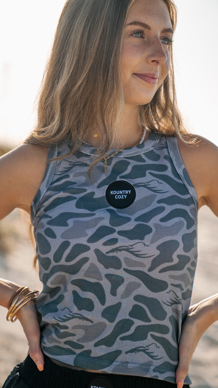 KountryCozy Black Camo Tank