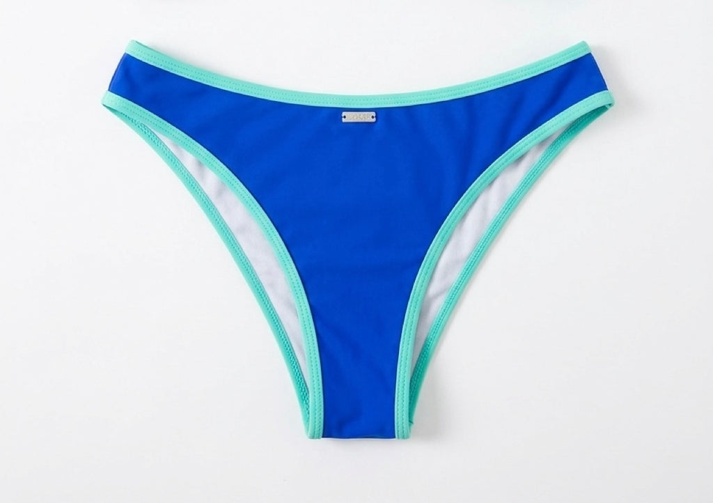 Two Tone Blue Bikini - Bottoms