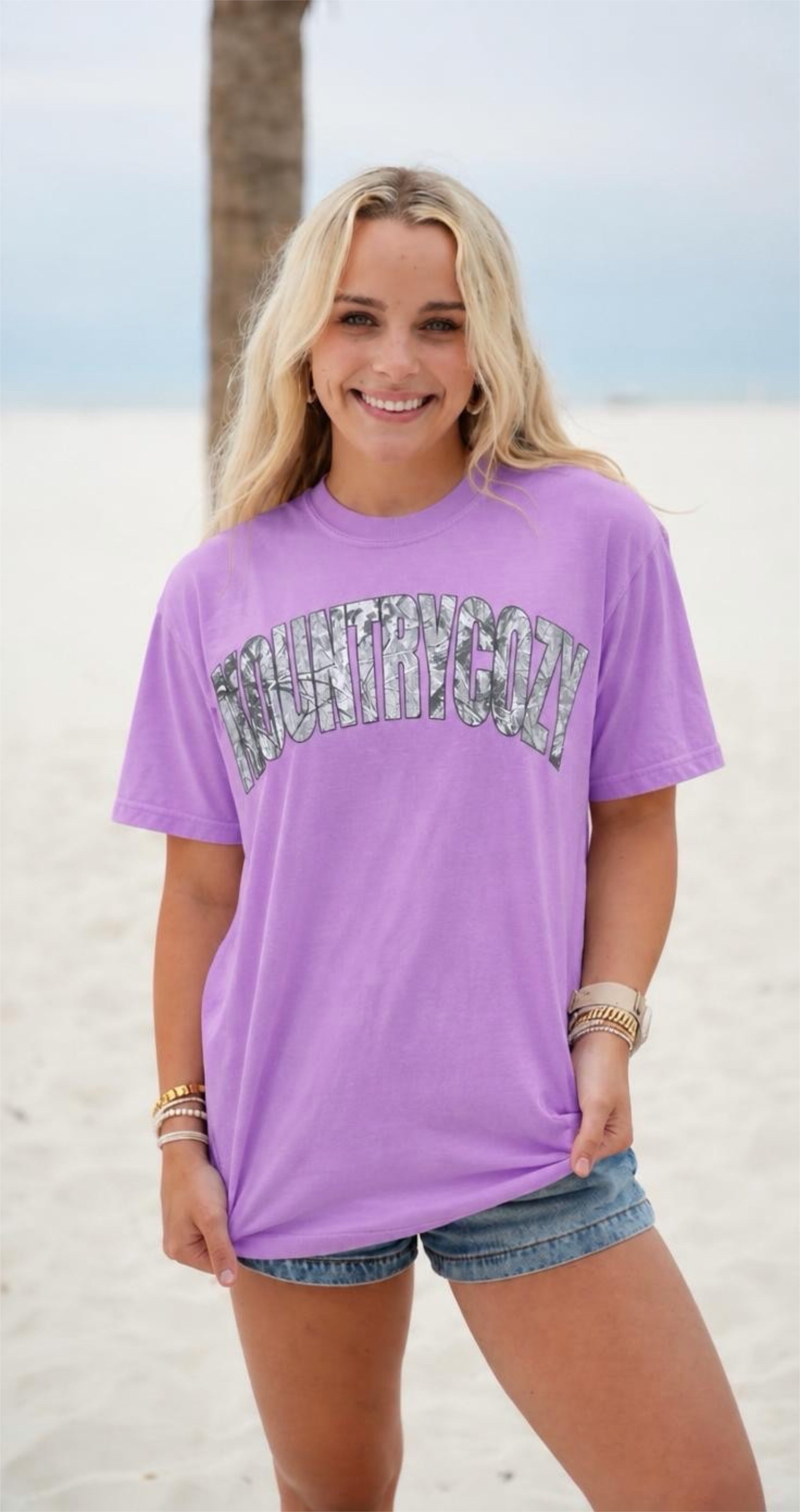 Purple Camo KountryCozy Tee
