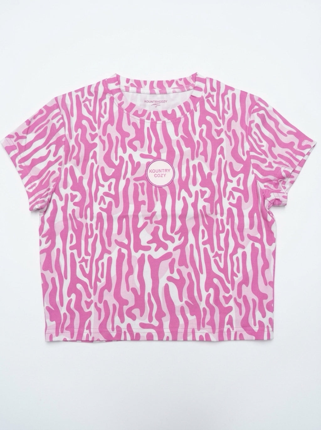 KountryCozy Pink Roots Fitted Tee