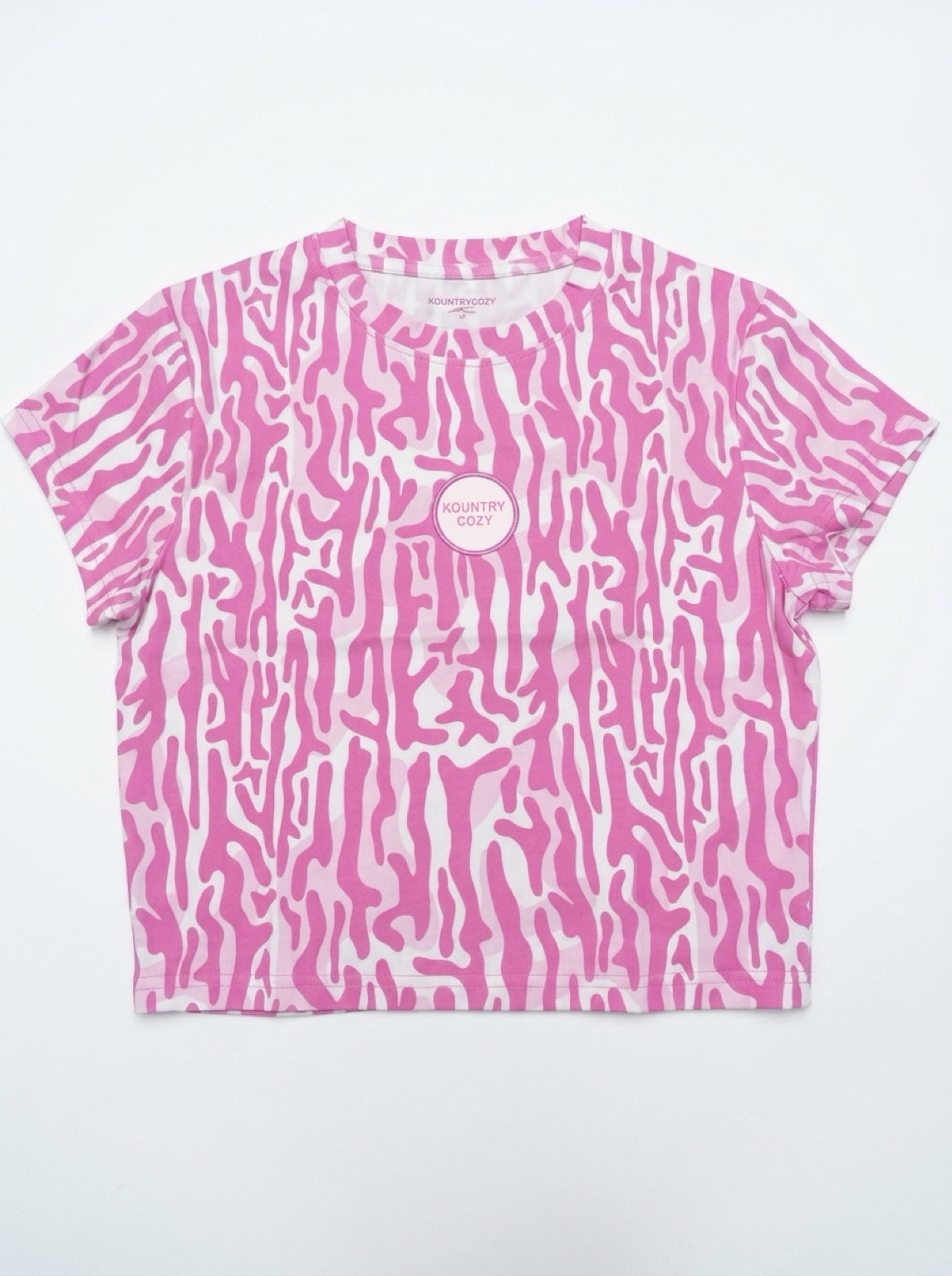 KountryCozy Pink Roots Fitted Tee