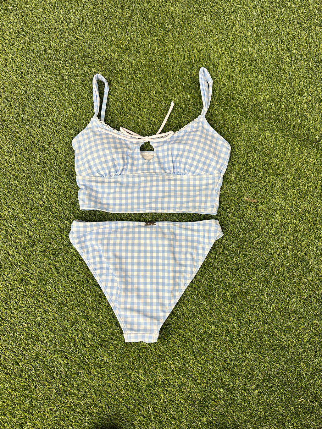 Blue Plaid Tankini Bottoms